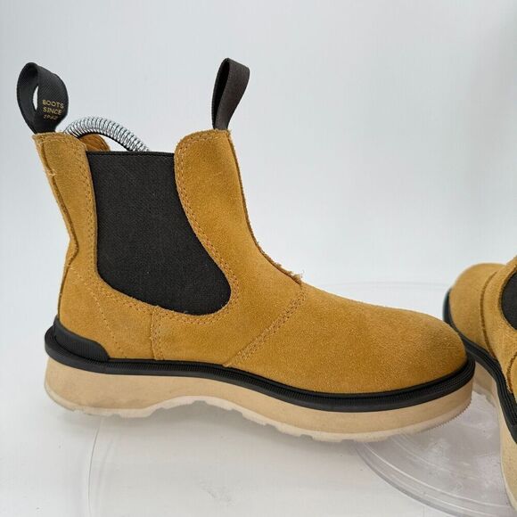 Sorel Hi Line Waterproof Chelsea Boots Tan Yellow Black Women’s Size 5.5 Comfy - Picture 8 of 13